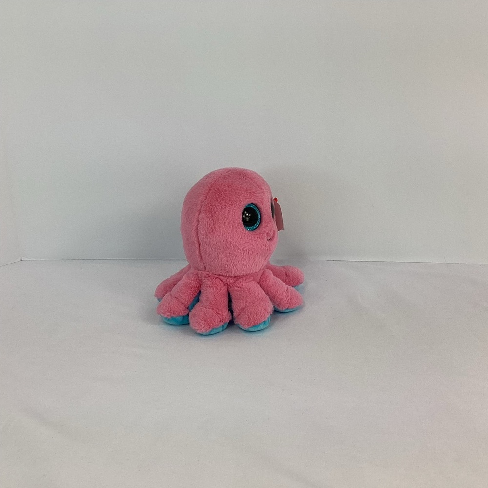 Ty Beanie Boos SHELDON the Octopus 6" Pink Blue Plush Toy 2024 Stuffed Animal - Picture 3 of 13